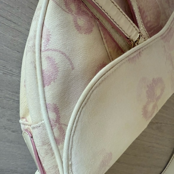 Dior Cherry Blossom saddle bag vintage rare Cream and Pink Saddle Bag - Picture 10 of 14
